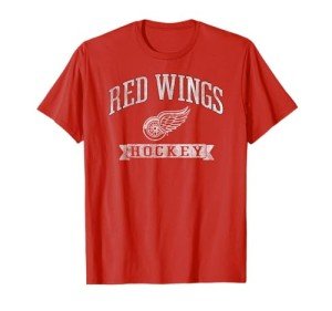 Detroit Red Wings Vintage Hockey Red Officially Licensed T-Shirt