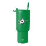 Simple Modern Officially Licensed NHL Dallas Stars 30 oz Tumbler with Flip Lid and Straws | Hockey Insulated Cup Stainless Steel | Gifts for Men Women | Trek Collection | Dallas Stars