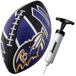 Franklin Sports NFL Baltimore Ravens Football - Youth Football - Mini 8.5" Rubber Ball - Perfect for Kids - Team Logos and Colors