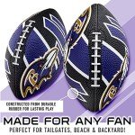 Franklin Sports NFL Baltimore Ravens Football - Youth Football - Mini 8.5" Rubber Ball - Perfect for Kids - Team Logos and Colors