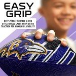 Franklin Sports NFL Baltimore Ravens Football - Youth Football - Mini 8.5" Rubber Ball - Perfect for Kids - Team Logos and Colors