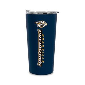 Rico Industries NHL Hockey Nashville Predators 18oz Soft Touch, Easy Grip Tumbler