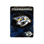 Northwest NHL Nashville Predators Unisex-Adult Micro Raschel Throw Blanket, 46" x 60", Ice Dash