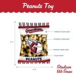 MLB Cleveland Guardians Plush Peanuts Snack Toy for Dogs & Cats with Embroidered Team Name & Logo with Inner Squeaker