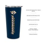 Rico Industries NHL Hockey Nashville Predators 18oz Soft Touch, Easy Grip Tumbler