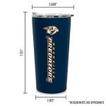 Rico Industries NHL Hockey Nashville Predators 18oz Soft Touch, Easy Grip Tumbler