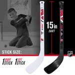 Franklin Sports New Jersey Devils Mini Hockey Set - Knee Hockey Goal, Ball, & 2 Hockey Stick Combo Set - Mini Goal Net - NHL Official Hockey Set , 28" x 20" x 12"