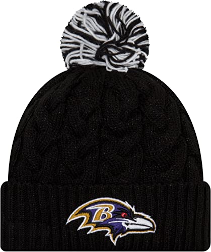 Baltimore Ravens Women's Cable Knit Beanie Hat