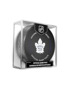 Toronto Maple Leafs Official Game Hockey Puck with Holder