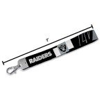 Rico Industries NFL Football Las Vegas Raiders Wrist Lanyard Key Chain, Cute Wristlet Strap Keychain Holder for Women Men Car Keys ID Badges Card Wallet Phone Camera
