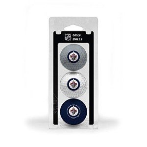 Team Golf NHL Winnipeg Jets 3 Golf Ball Pack Regulation Size Golf Balls, 3 Pack, Full Color Durable Team Imprint