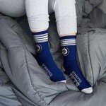 For Bare Feet NHL Winnipeg Jets 4 Stripe Deuce Crew Sock Team Color LARGE