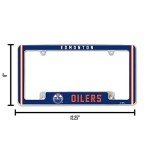 Rico Industries NHL Edmonton Oilers Classic 12" x 6" Chrome All Over Automotive License Plate Frame for Car/Truck/SUV