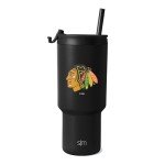 Simple Modern Officially Licensed NHL Chicago Blackhawks 30 oz Tumbler with Flip Lid and Straws | Hockey Insulated Cup Stainless Steel | Gifts for Men Women | Trek Collection | Chicago Blackhawks