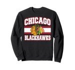 Chicago Blackhawks Stripe Black Officially Licensed Sweatshirt