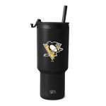 Simple Modern Officially Licensed NHL Pittsburgh Penguins 30 oz Tumbler with Flip Lid and Straws | Hockey Insulated Cup Stainless Steel | Gifts for Men Women | Trek Collection | Pittsburgh Penguins