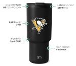 Simple Modern Officially Licensed NHL Pittsburgh Penguins 30 oz Tumbler with Flip Lid and Straws | Hockey Insulated Cup Stainless Steel | Gifts for Men Women | Trek Collection | Pittsburgh Penguins