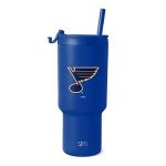 Simple Modern Officially Licensed NHL St. Louis Blues 30 oz Tumbler with Flip Lid and Straws | Hockey Insulated Cup Stainless Steel | Gifts for Men Women | Trek Collection | St. Louis Blues