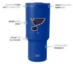 Simple Modern Officially Licensed NHL St. Louis Blues 30 oz Tumbler with Flip Lid and Straws | Hockey Insulated Cup Stainless Steel | Gifts for Men Women | Trek Collection | St. Louis Blues