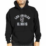 Wright & Ditson Adult NHL Gameday Hooded Sweatshirt - Officially Licensed - Fleece Hockey Pullover - Unisex Hoodie (Los Angeles Kings - Black, Large)