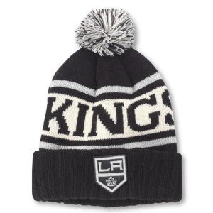 AMERICAN NEEDLE NHL Los Angeles Kings National Hockey League Team Pillow Line Knit Beanie Cap (23012A-LAK-BIGY)