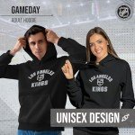 Wright & Ditson Adult NHL Gameday Hooded Sweatshirt - Officially Licensed - Fleece Hockey Pullover - Unisex Hoodie (Los Angeles Kings - Black, Large)