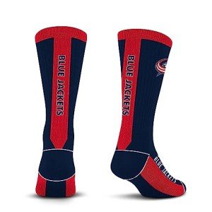 For Bare Feet NHL COLUMBUS BLUE JACKETS MVP Crew Sock Team Color Medium