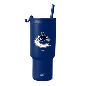 Simple Modern Officially Licensed NHL Vancouver Canuks 30 oz Tumbler with Flip Lid and Straws | Hockey Insulated Cup Stainless Steel | Gifts for Men Women | Trek Collection | Vancouver Canuks