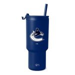 Simple Modern Officially Licensed NHL Vancouver Canuks 30 oz Tumbler with Flip Lid and Straws | Hockey Insulated Cup Stainless Steel | Gifts for Men Women | Trek Collection | Vancouver Canuks
