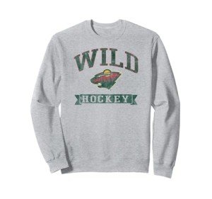 Minnesota Wild Vintage Hockey Gray Officially Licensed Sweatshirt