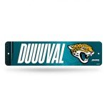 Rico Industries NFL Football Jacksonville Jaguars Metal Street Sign 4" x 15" Home Décor - Bedroom - Office - Man Cave