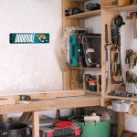 Rico Industries NFL Football Jacksonville Jaguars Metal Street Sign 4" x 15" Home Décor - Bedroom - Office - Man Cave