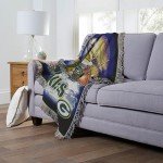 Northwest NFL Green Bay Packers Unisex-Adult Woven Tapestry Throw Blanket, 48" x 60", Home Field Advantage