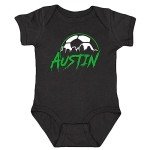 Xtreme Apparrel Austin Soccer Skyline Kid's Fan Onesie (Black Onesie, 6M)
