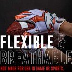 Franklin Sports Denver Broncos Youth NFL Football Receiver Gloves - Receiver Gloves for Kids - NFL Team Logos and Silicone Palm - Youth S/XS Pair