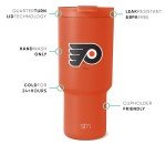 Simple Modern Officially Licensed NHL Philadelphia Flyers 30 oz Tumbler with Flip Lid and Straws | Hockey Insulated Cup Stainless Steel | Gifts for Men Women | Trek Collection | Philadelphia Flyers