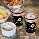 Rico Industries NHL Hockey Philadelphia Flyers 16 oz Pint Glasses with Digitally Printed Logo, Set of 2 Classic Drinking Glasses, for Fans, Dishwasher Safe