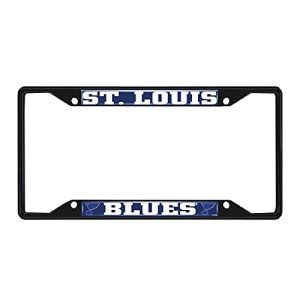 FANMATS 31391 St. Louis Blues Metal License Plate Frame Black Finish