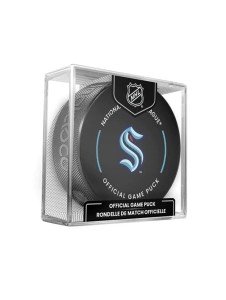 Seattle Kraken Official Game Hockey Puck with Holder