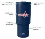Simple Modern Officially Licensed NHL Washington Capitals 30 oz Tumbler with Flip Lid and Straws | Hockey Insulated Cup Stainless Steel | Gifts for Men Women | Trek Collection | Washington Capitals