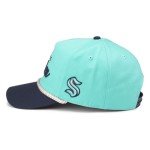 AMERICAN NEEDLE Seattle Kraken NHL Roscoe Adjustable Snapback Baseball Hat (23008A-SEK-TBNV)