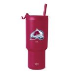 Simple Modern Officially Licensed NHL Colorado Avalanche 30 oz Tumbler with Flip Lid and Straws | Hockey Insulated Cup Stainless Steel | Gifts for Men Women | Trek Collection | Colorado Avalanche