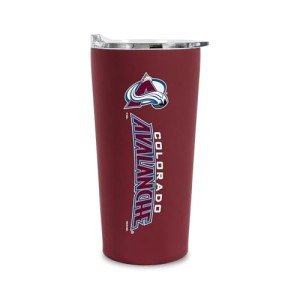 Rico Industries NHL Hockey Colorado Avalanche 18oz Soft Touch, Easy Grip Tumbler