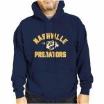 Wright & Ditson Adult NHL Gameday Hooded Sweatshirt - Officially Licensed - Fleece Hockey Pullover - Unisex Hoodie (Nashville Predators - Navy, Medium)