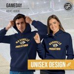 Wright & Ditson Adult NHL Gameday Hooded Sweatshirt - Officially Licensed - Fleece Hockey Pullover - Unisex Hoodie (Nashville Predators - Navy, Medium)