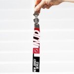Rico Industries NHL Hockey New Jersey Devils Standard Wrist Lanyard Key Chain, Cute Wristlet Strap Keychain Holder for Women Men Car Keys ID Badges Card Wallet Phone Camera