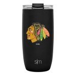 Simple Modern Officially Licensed NHL Chicago Blackhawks 16oz Travel Coffee Tumbler with Flip Lid | Stainless Steel Cup | Hockey Gifts for Men, Women | Voyager Collection | Chicago Blackhawks