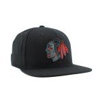 ZHATS Standard NHL Officially Licensed Adjustable Snapback Hat Flat Bill Z11 Black Element, One Size