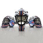 Franklin Sports New York Rangers NHL Team Logo Mini Hockey Goalie Mask with Case - Collectible Goalie Mask with Official NHL Logos and Colors