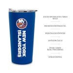 Rico Industries NHL Hockey New York Islanders 18oz Soft Touch, Easy Grip Tumbler